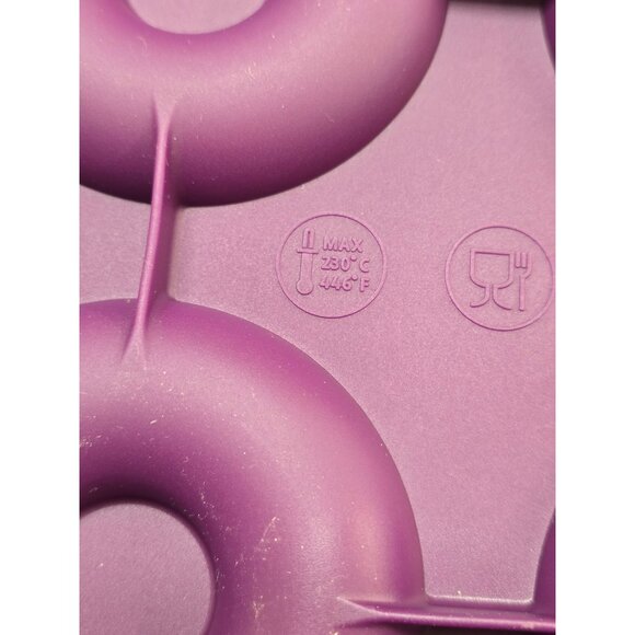 Epicure Perfect Portion Donut & Bagel Baking Pan Silicone Purple - Picture 6 of 6